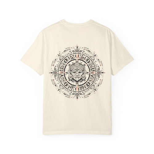 Ancient Sun Aztec calendar graphic t-shirt - product photo 2