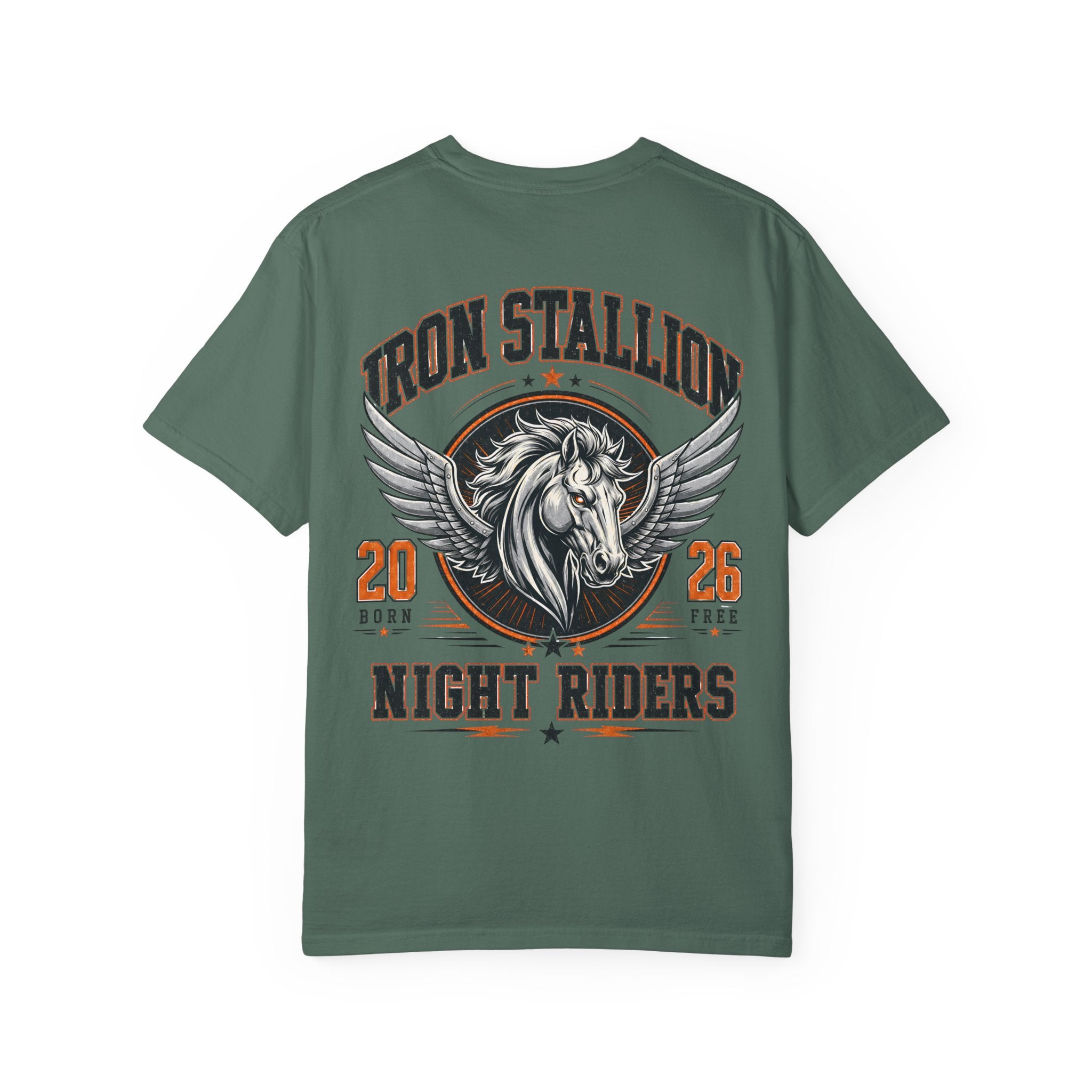 Iron Stallion Graphic T-Shirt – Vintage Winged Horse Streetwear Tee