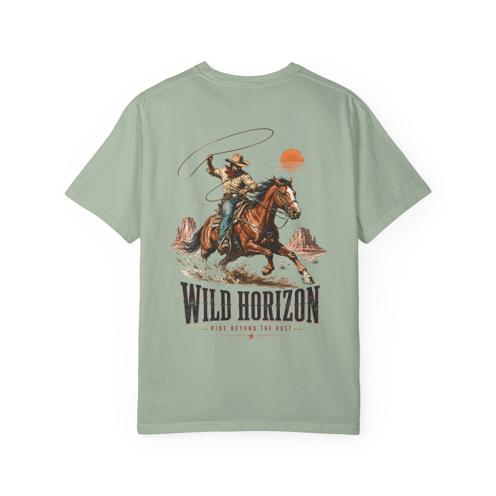 Vintage Western Cowboy lariat rider graphic t-shirt, additional product view 1