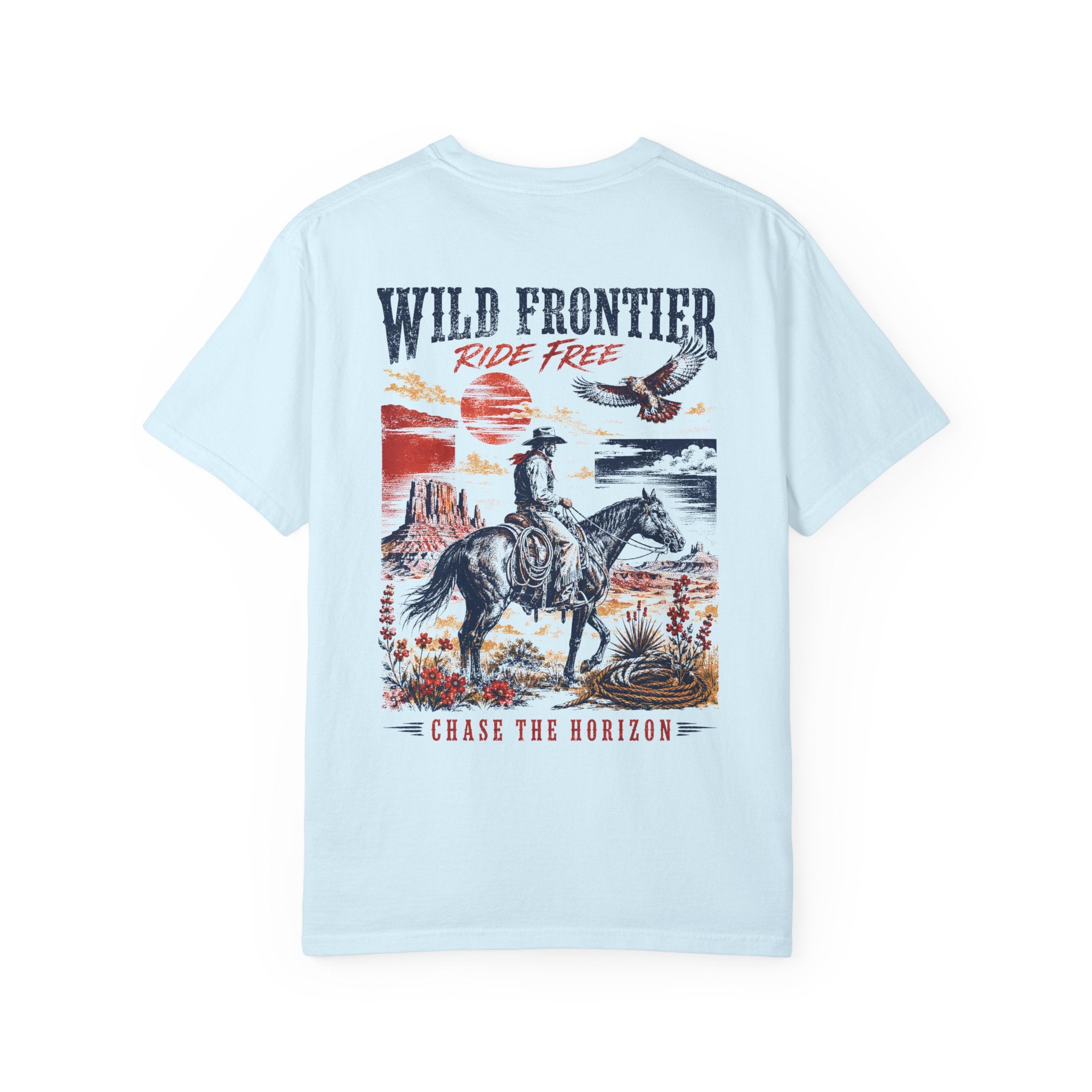 Wild Frontier Cowboy Graphic T-Shirt – Vintage Western Oversized Tee