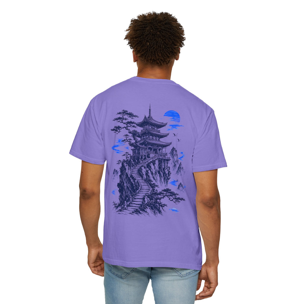Japanese Pagoda Graphic T-Shirt – Blue Mountain Back Print