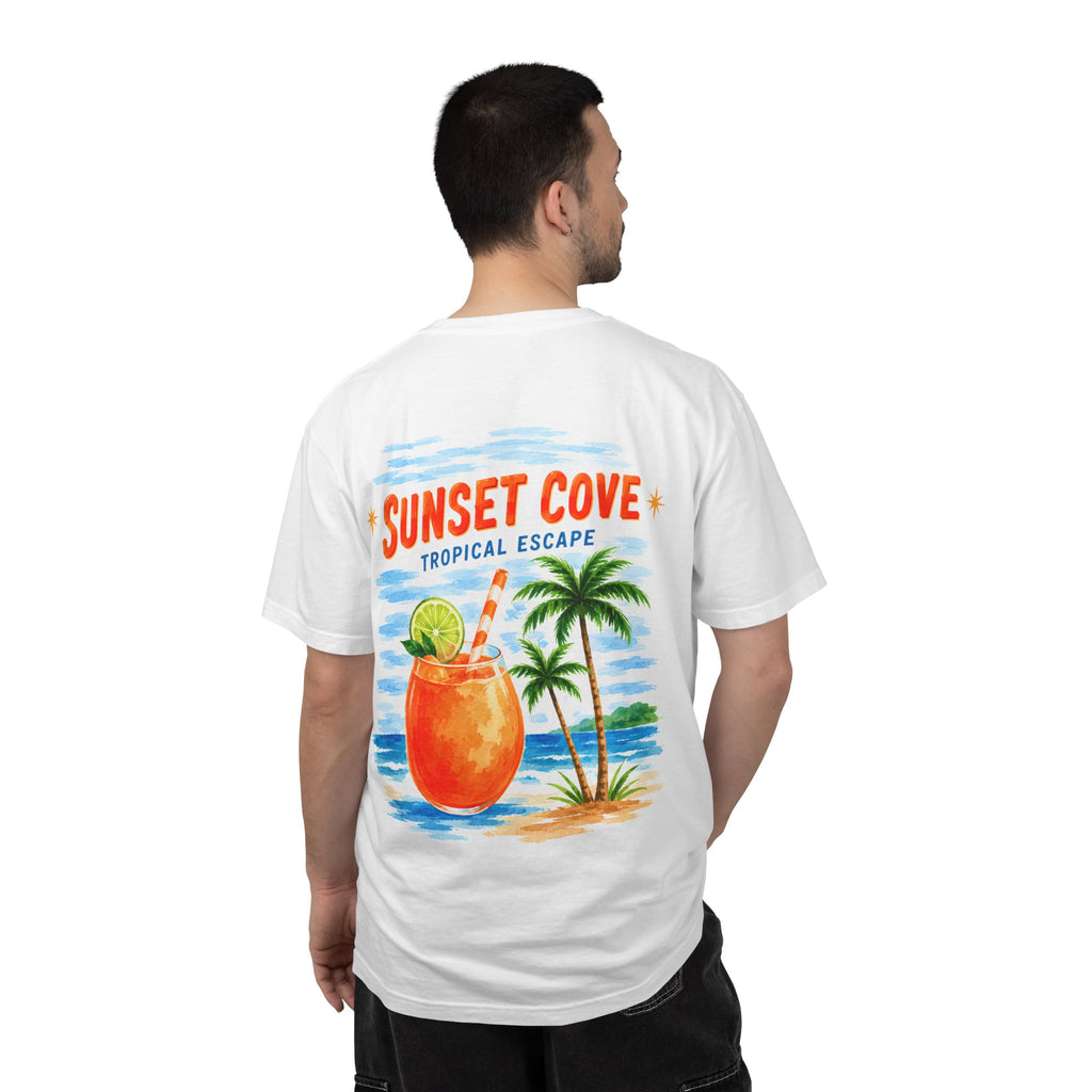 Sunset Cove tropical cocktail graphic t-shirt - product photo 16