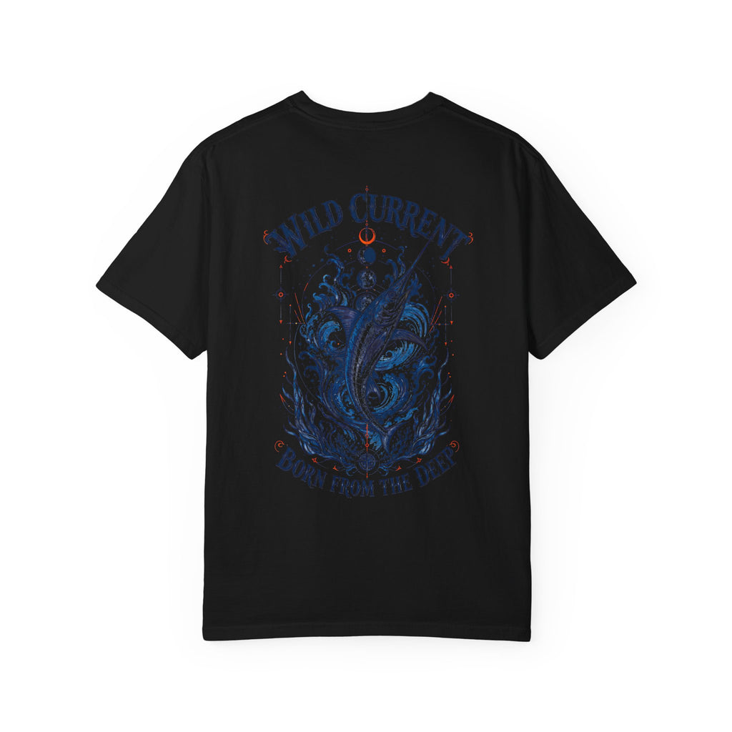 Wild Current marlin fishing graphic t-shirt - front view