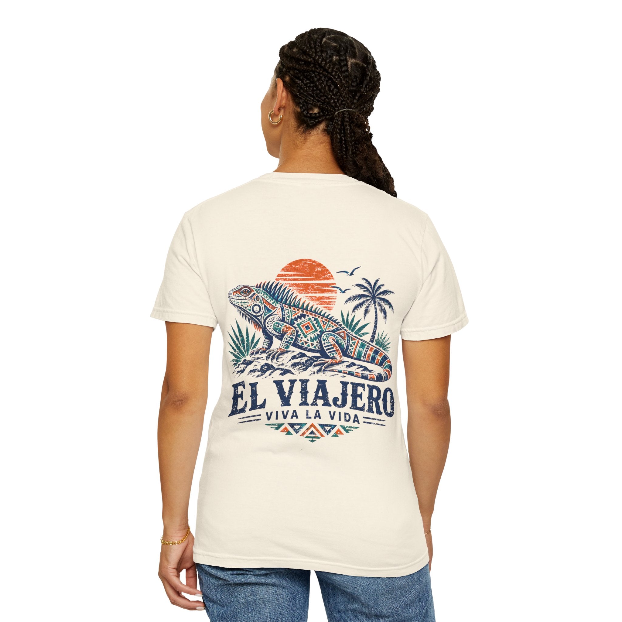 El Viajero iguana tropical graphic t-shirt - product photo 16