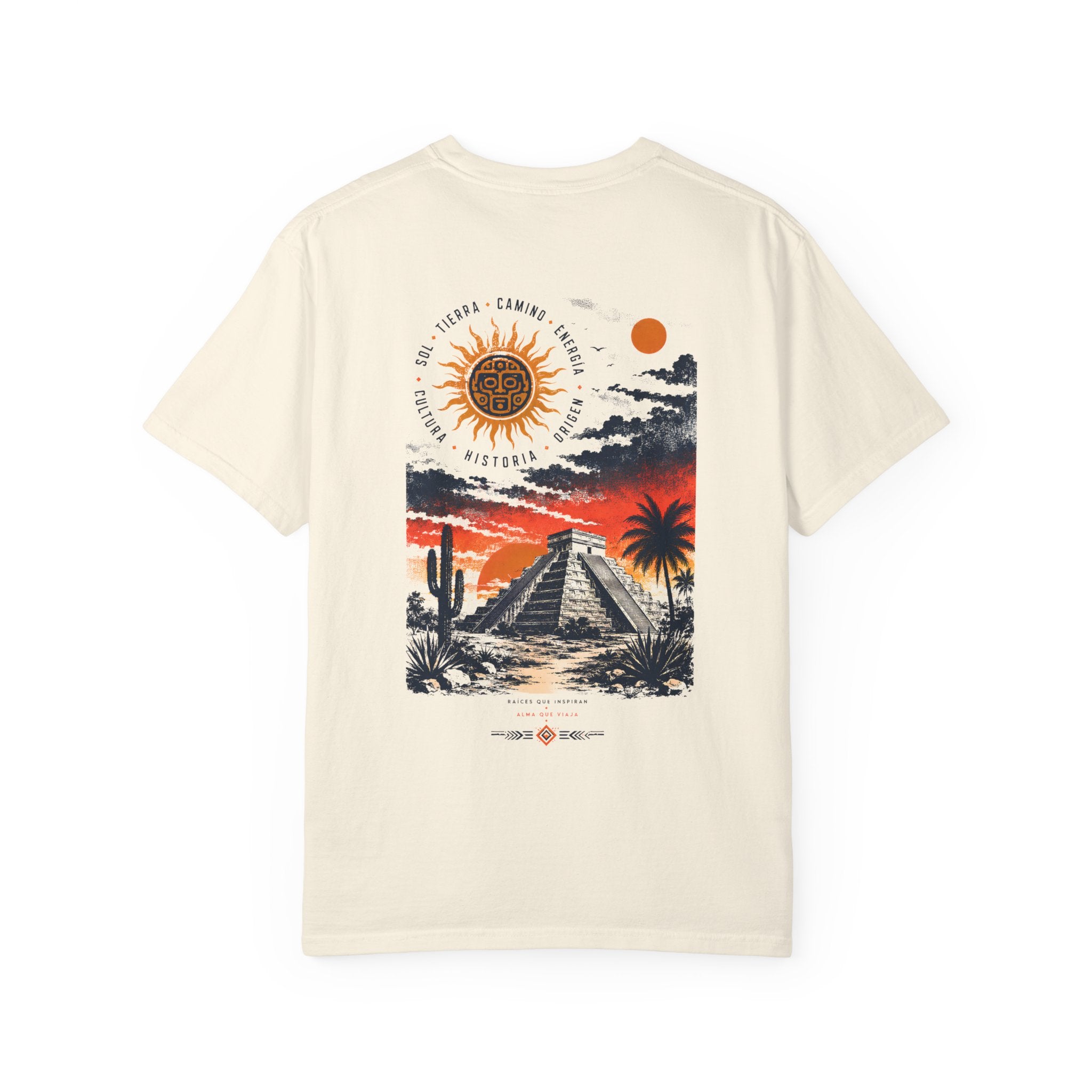 Mayan Pyramid vintage Mexico sunset graphic t-shirt - product photo 2