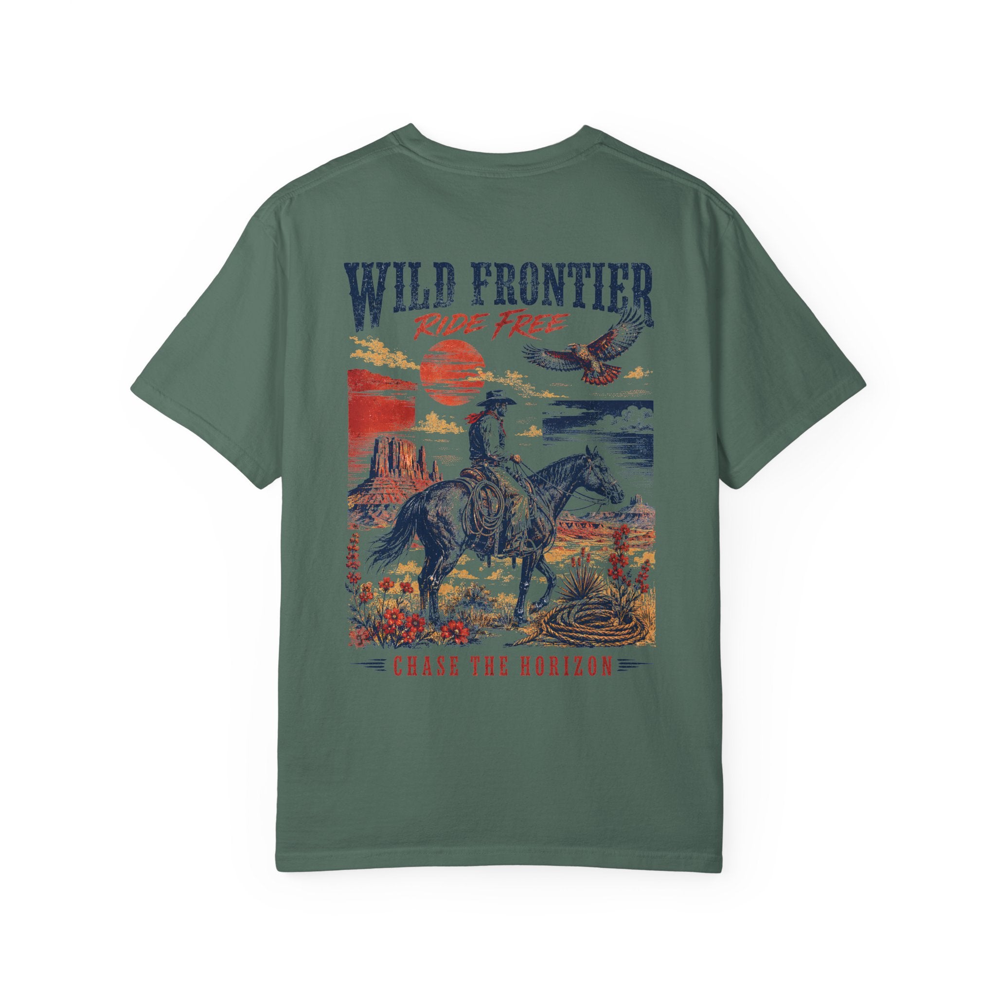 Wild Frontier Cowboy Graphic T-Shirt – Vintage Western Oversized Tee