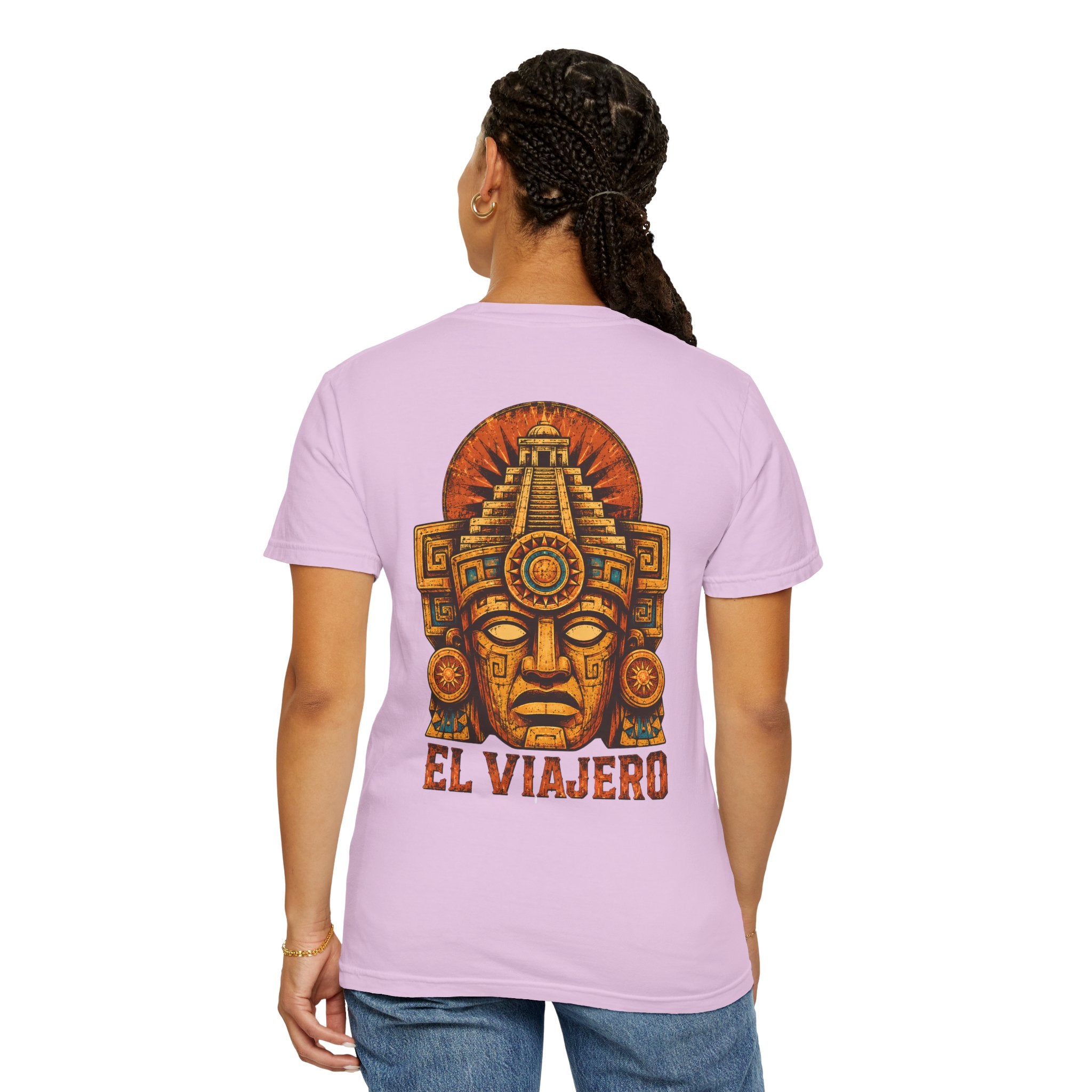 El Viajero Mesoamerican temple mask graphic t-shirt - product photo 5
