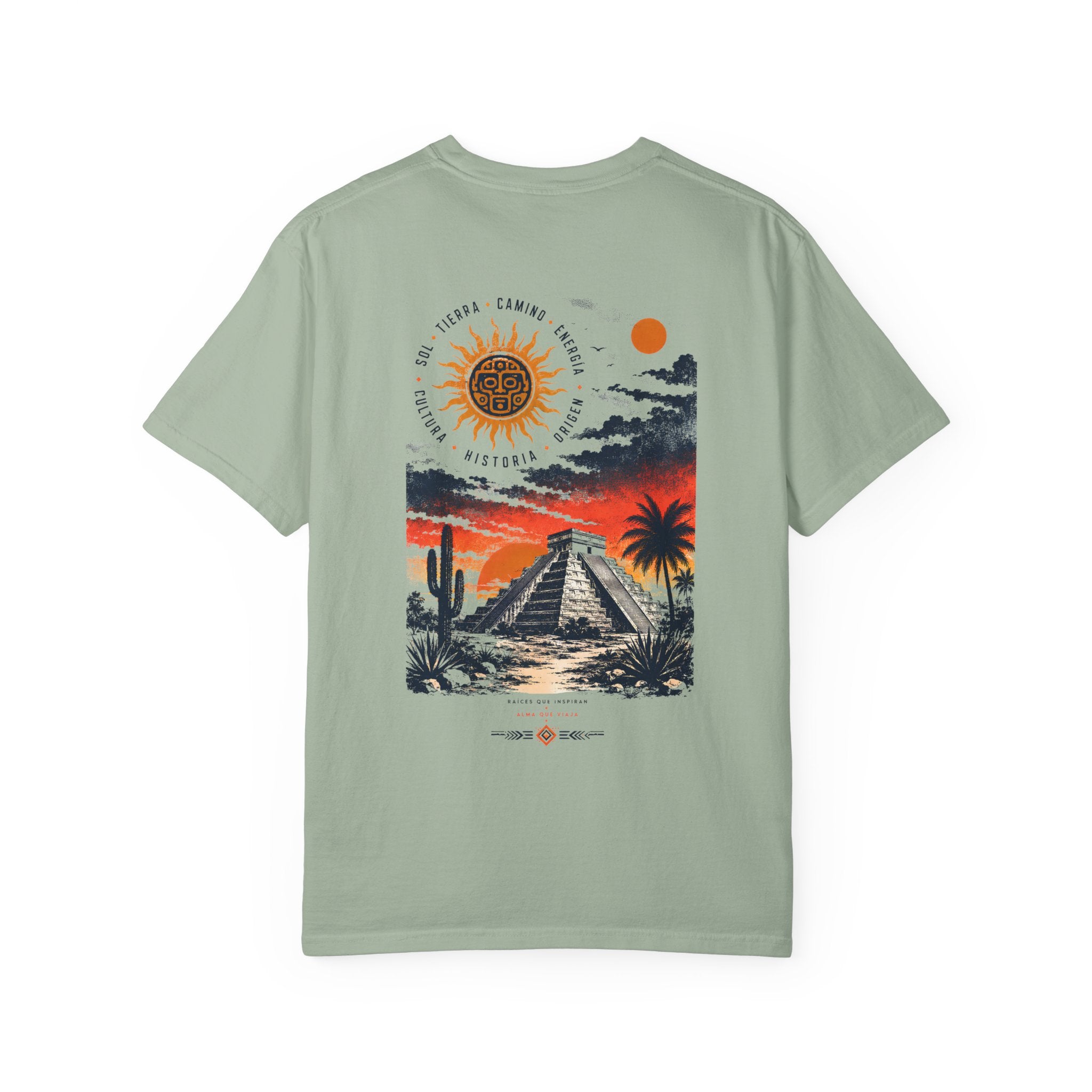 Mayan Pyramid vintage Mexico sunset graphic t-shirt - product photo 5