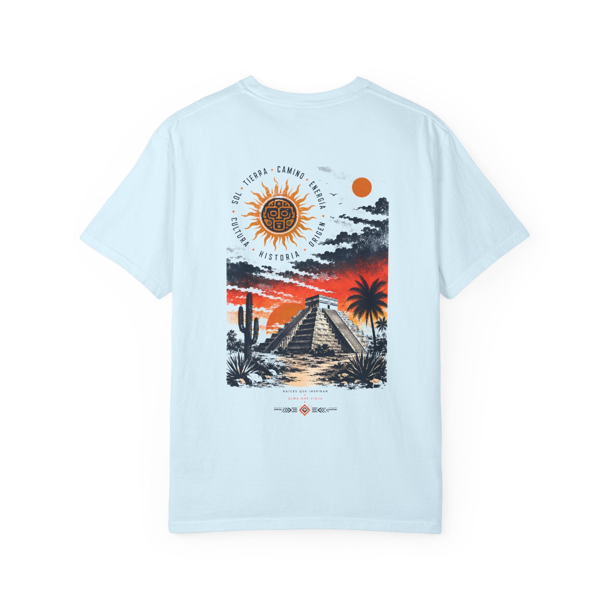 Mayan Pyramid vintage Mexico sunset graphic t-shirt - product photo 8