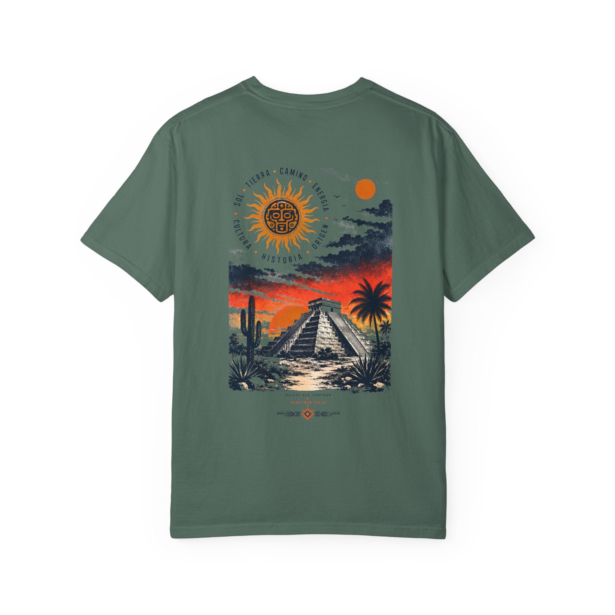 Mayan Pyramid vintage Mexico sunset graphic t-shirt - product photo 6