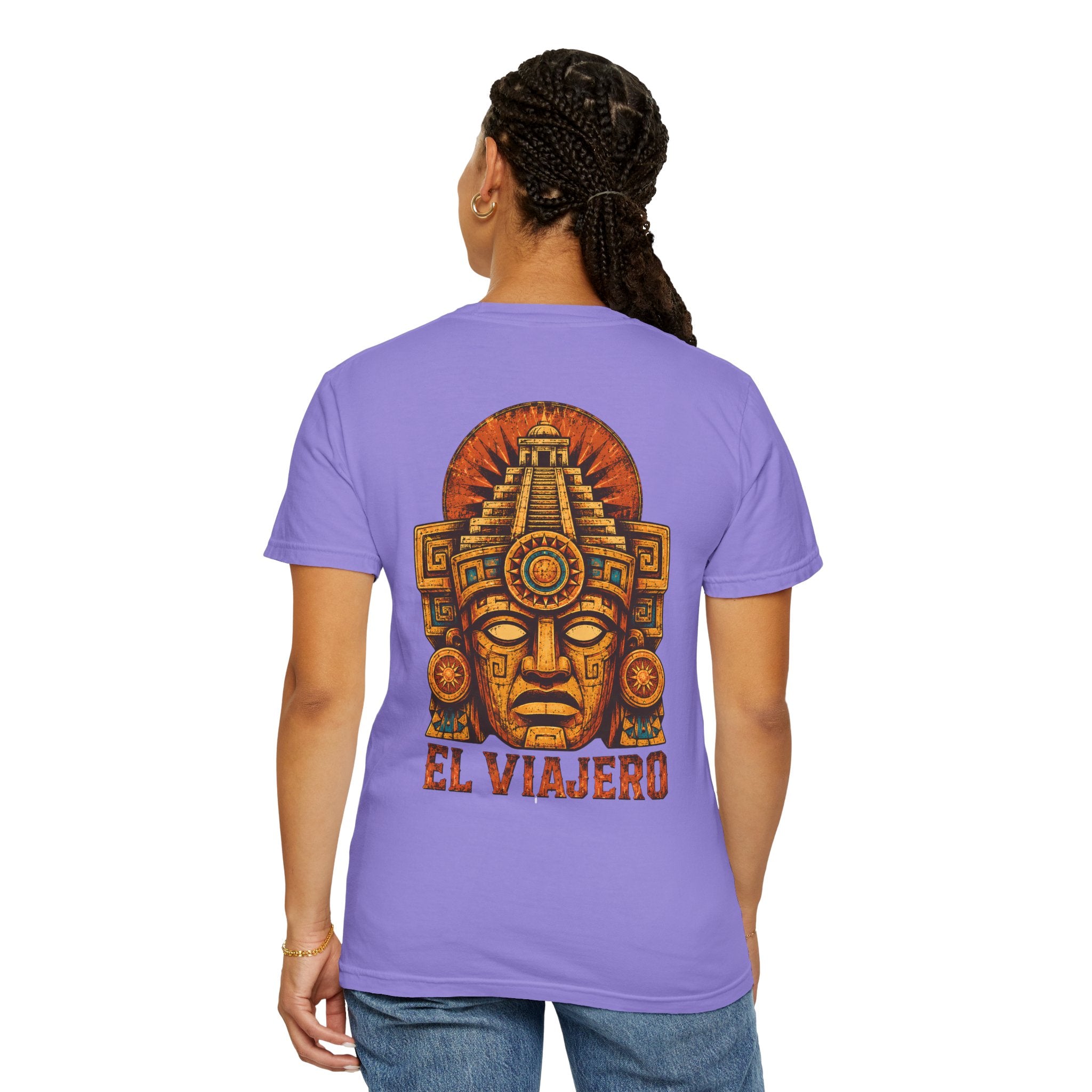 El Viajero Mesoamerican temple mask graphic t-shirt - product photo 3