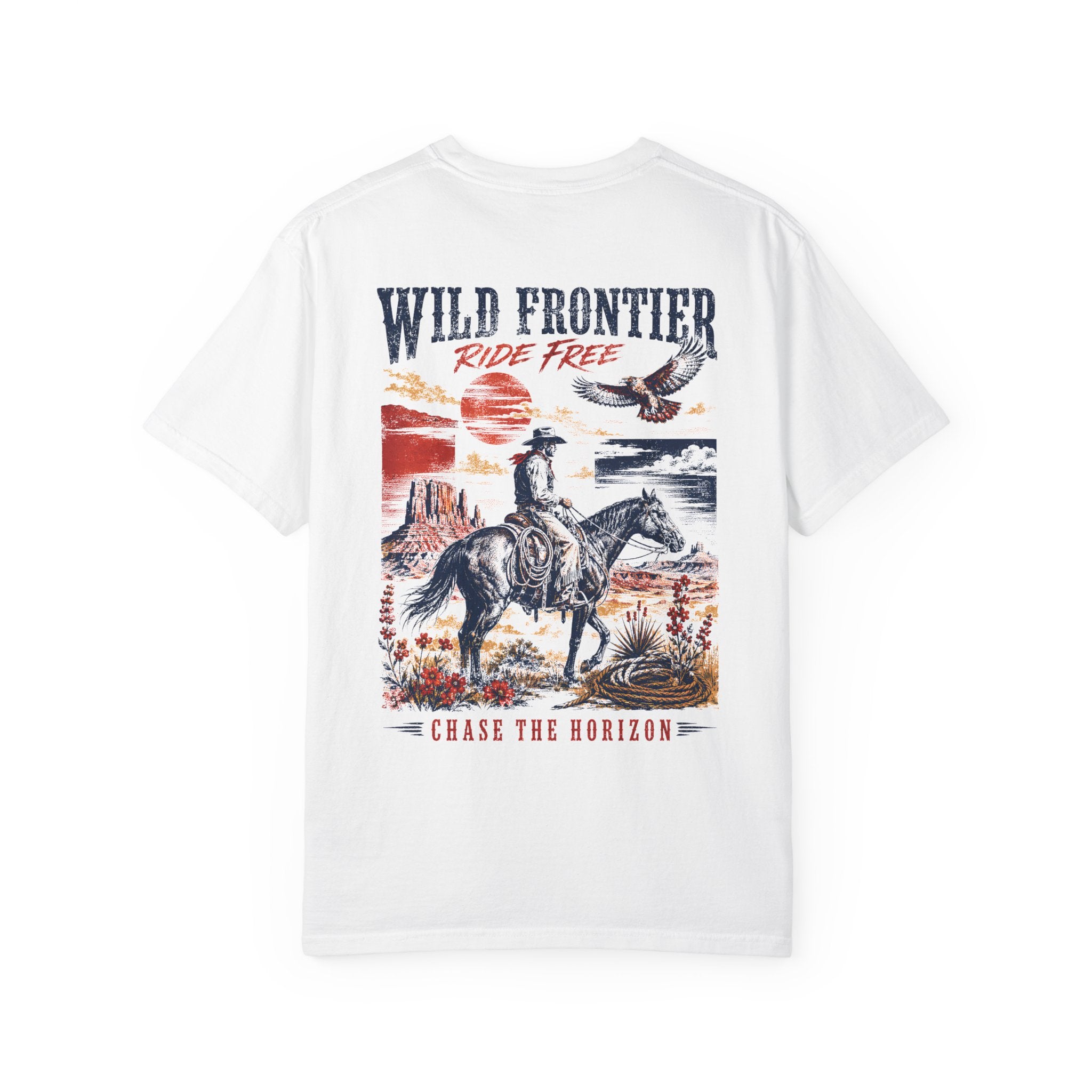 Wild Frontier Cowboy Graphic T-Shirt – Vintage Western Oversized Tee