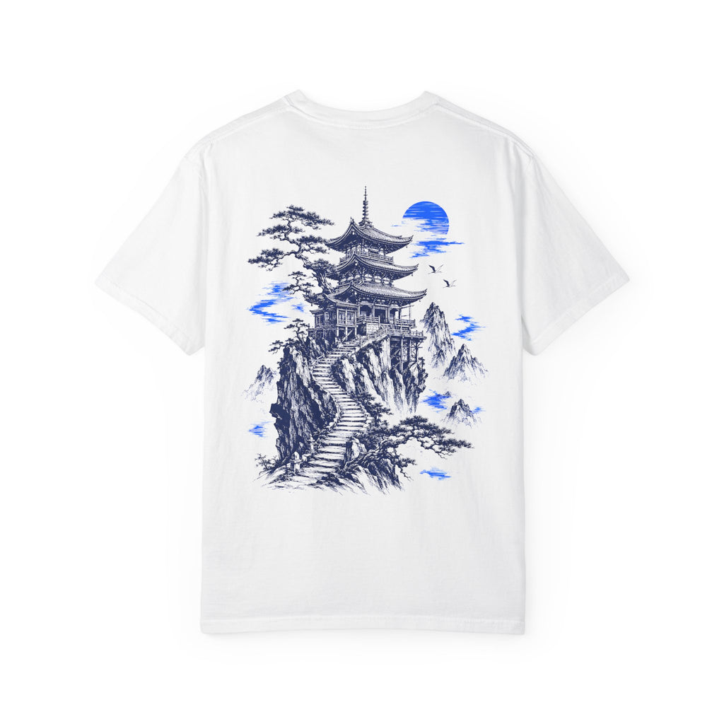 Japanese Pagoda Graphic T-Shirt – Blue Mountain Back Print