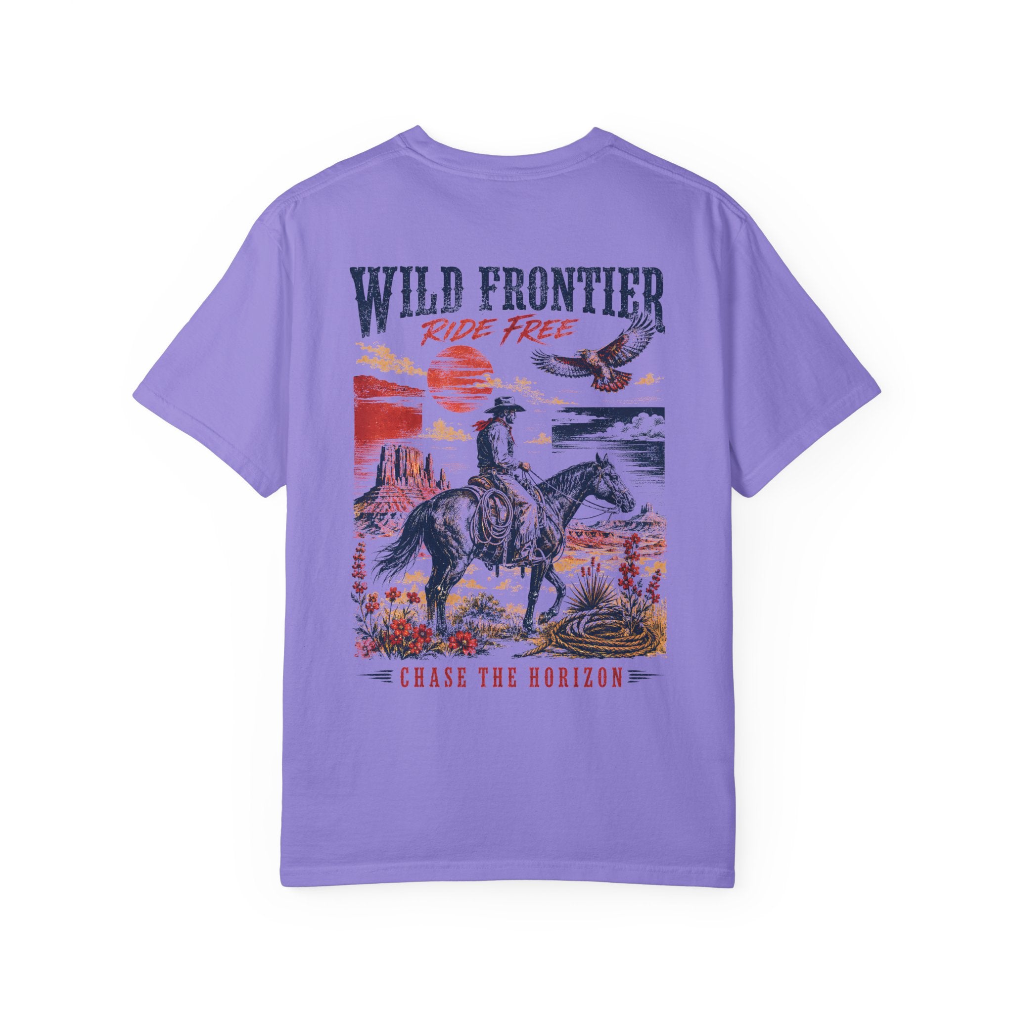 Wild Frontier Cowboy Graphic T-Shirt – Vintage Western Oversized Tee