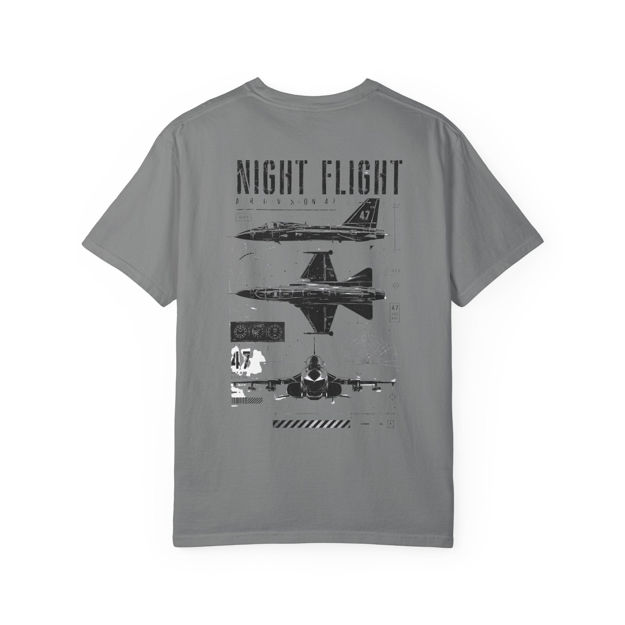Night Flight jet graphic t-shirt - color option