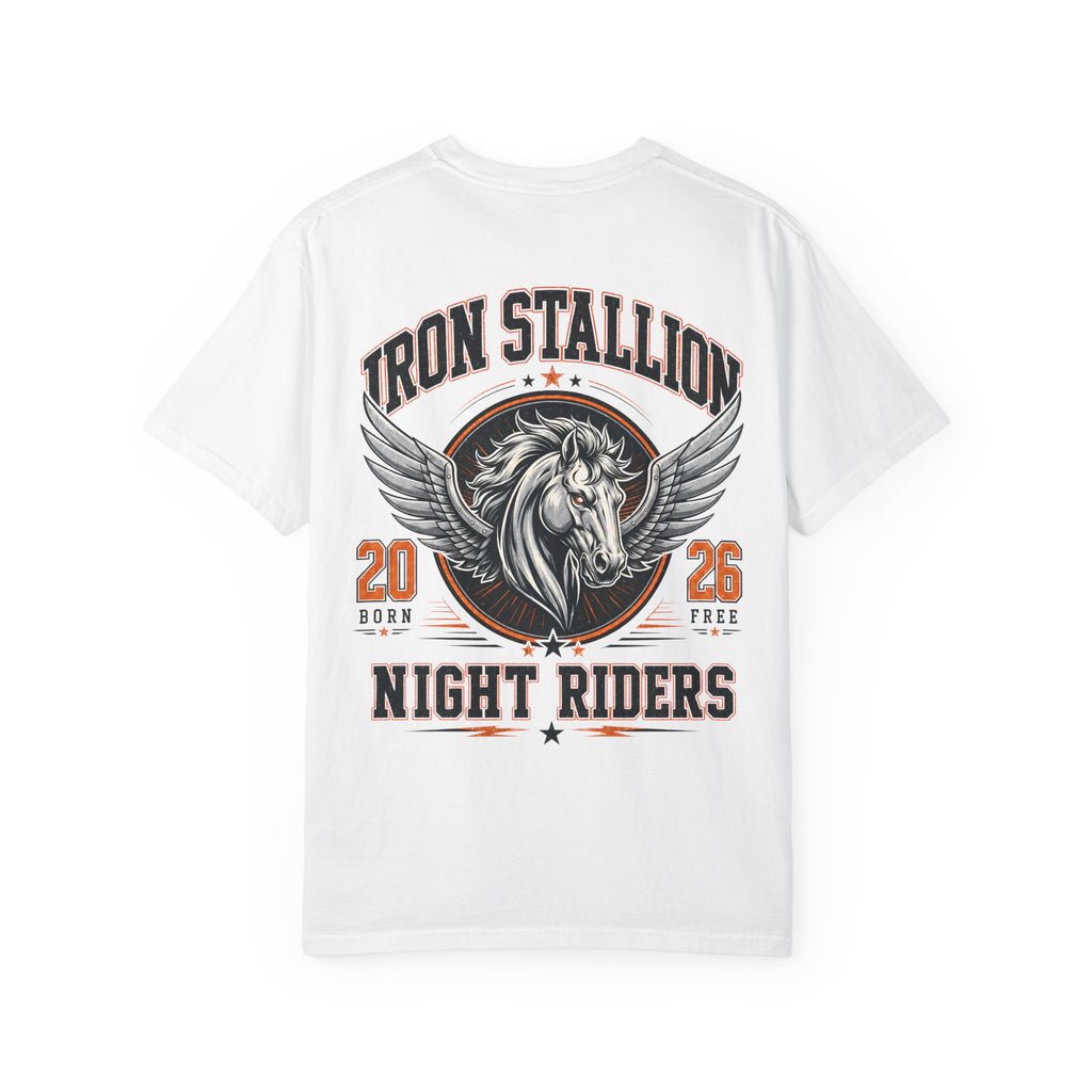 Iron Stallion Graphic T-Shirt – Vintage Winged Horse Streetwear Tee