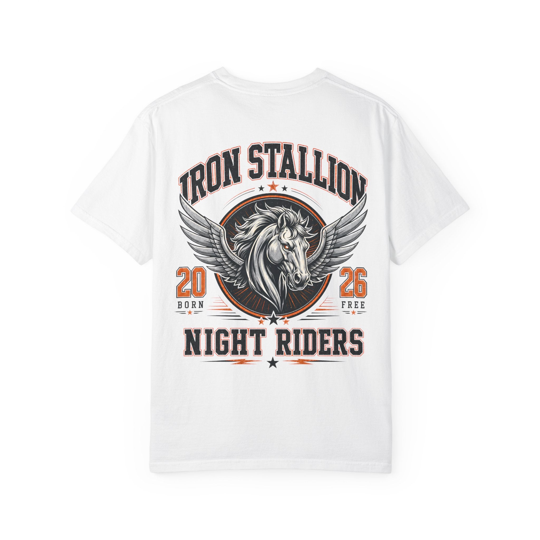 Iron Stallion Graphic T-Shirt – Vintage Winged Horse Streetwear Tee