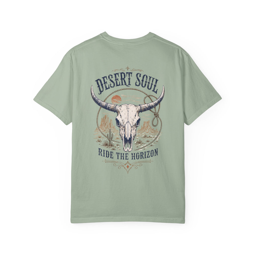 Desert Soul longhorn skull western graphic t-shirt, additional product view 1