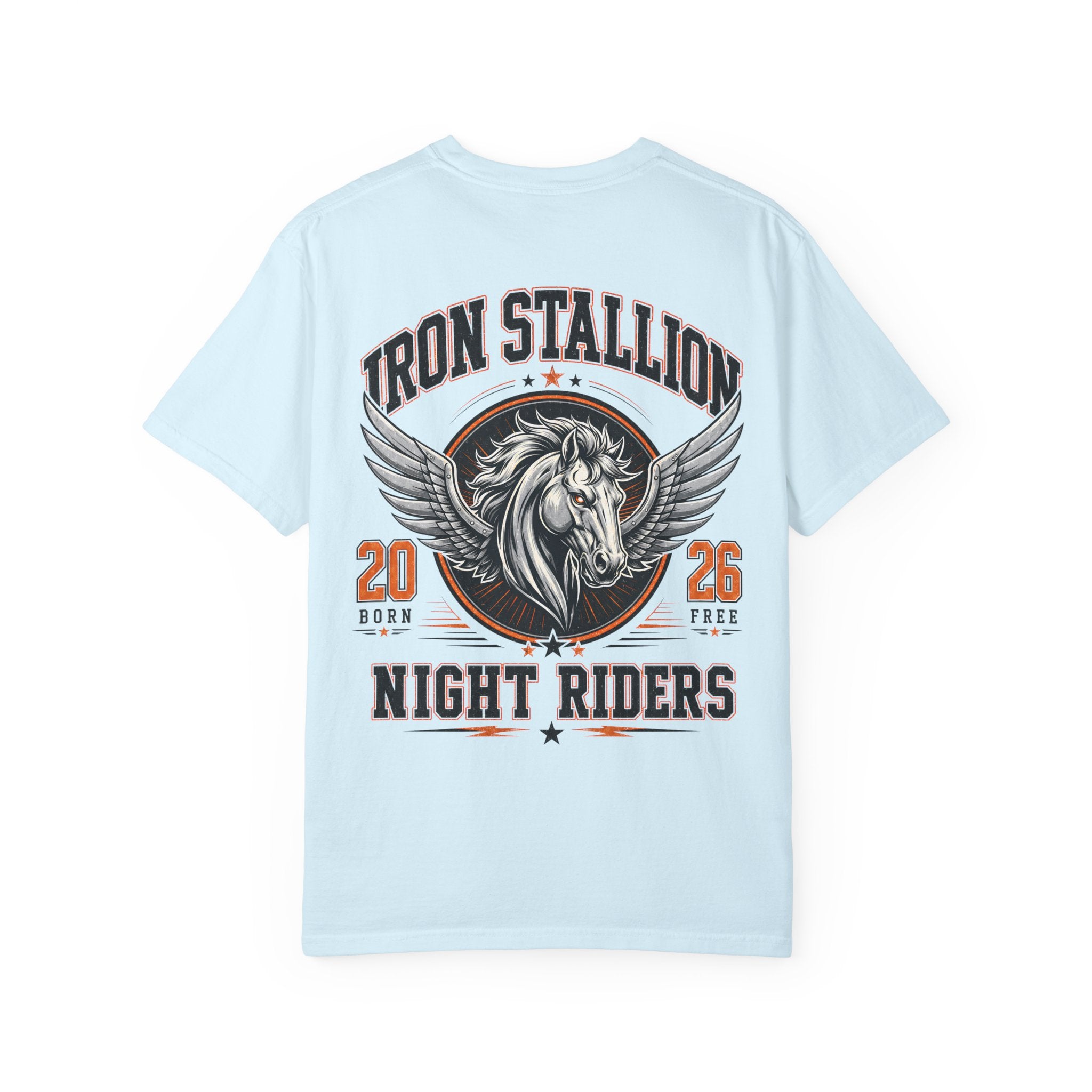 Iron Stallion Graphic T-Shirt – Vintage Winged Horse Streetwear Tee