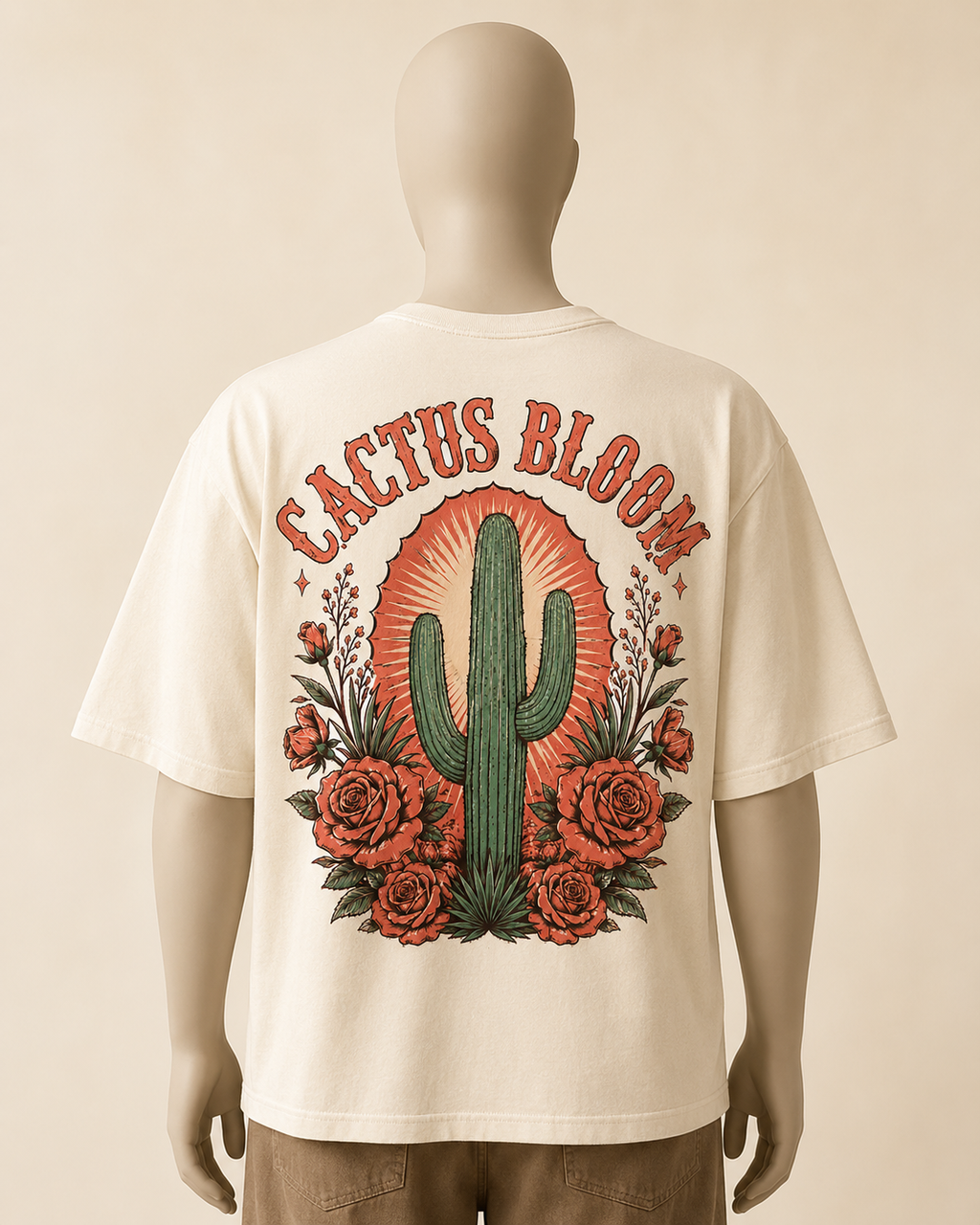 Cactus Bloom desert floral graphic t-shirt - product photo 5