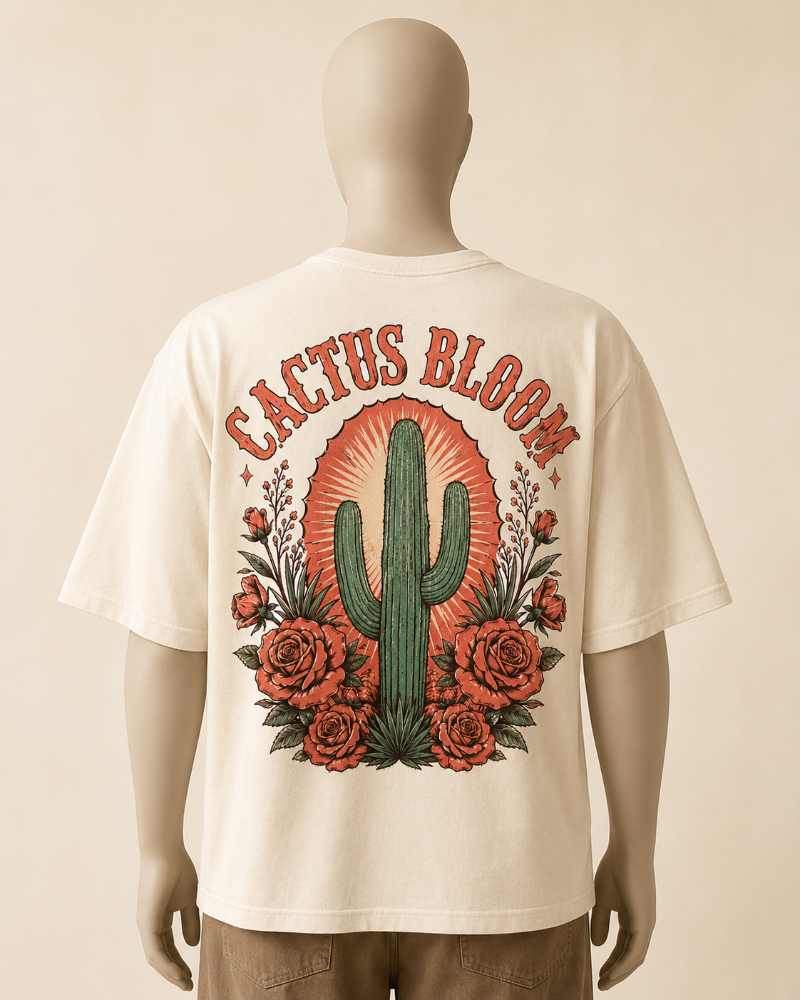 Cactus Bloom desert floral graphic t-shirt - product photo 5