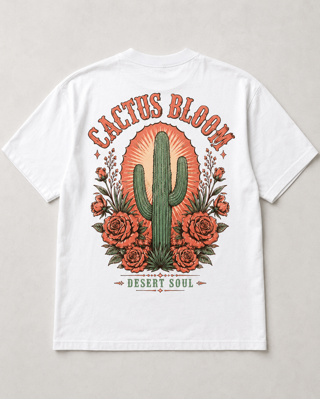 Cactus Bloom desert floral graphic t-shirt - product photo 2