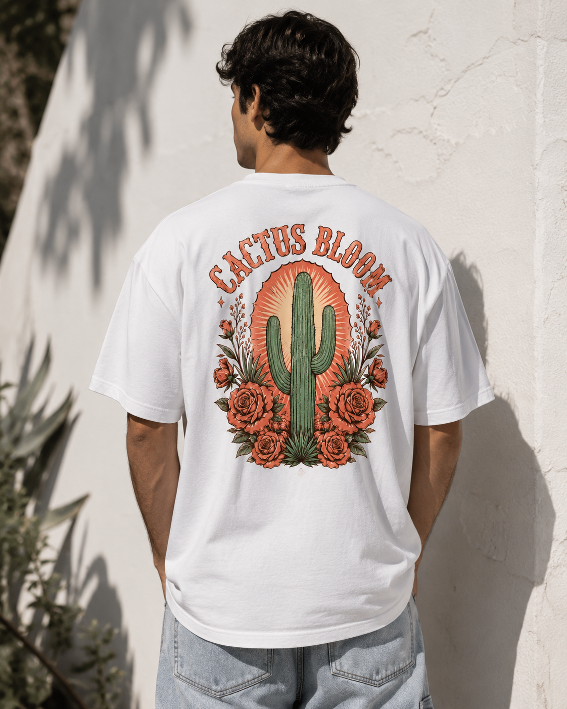 Cactus Bloom desert floral graphic t-shirt - product photo 3