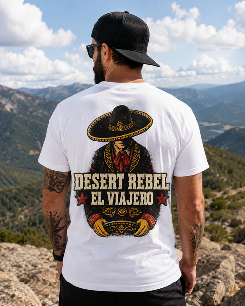 Desert Rebel El Viajero western graphic t-shirt - product photo 2