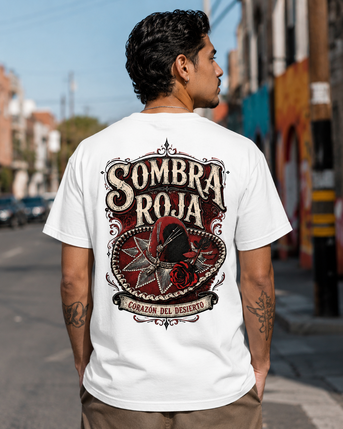 Sombra Roja sombrero desert rose graphic t-shirt - product photo 4