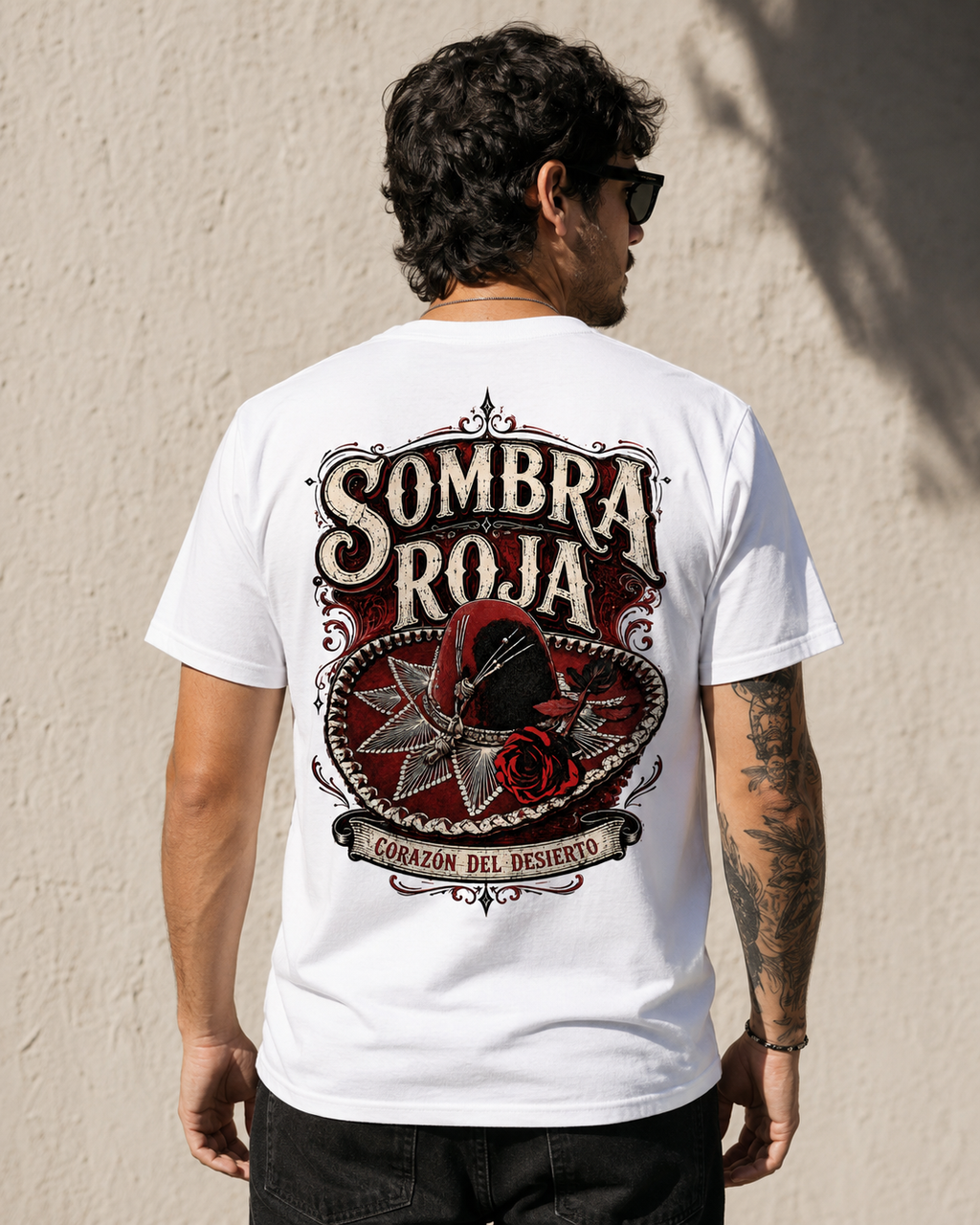 Sombra Roja sombrero desert rose graphic t-shirt - product photo 3