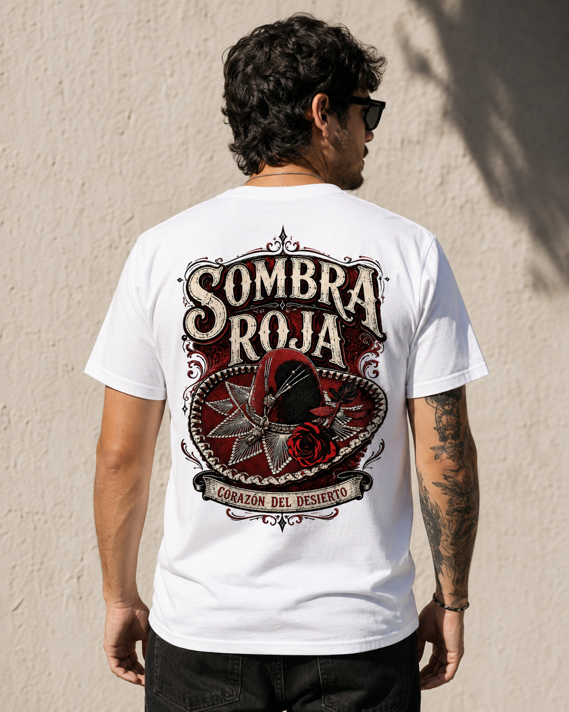 Sombra Roja sombrero desert rose graphic t-shirt - product photo 3