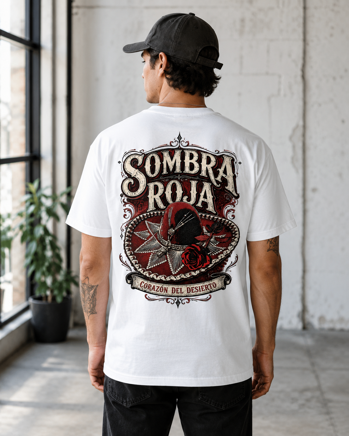 Sombra Roja sombrero desert rose graphic t-shirt - product photo 5