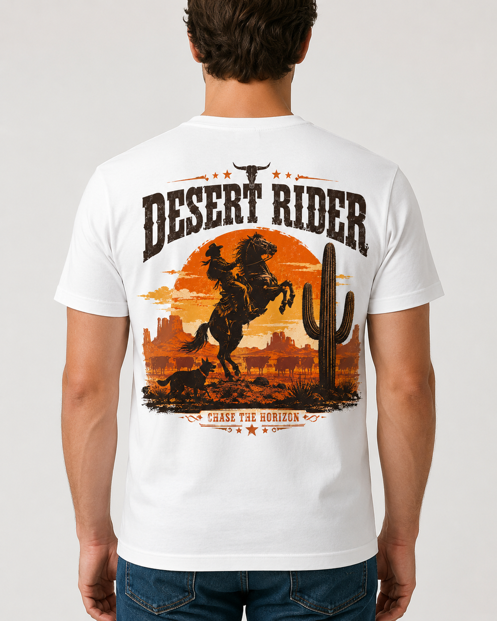 Desert Rider western cowboy graphic t-shirt - product photo 8