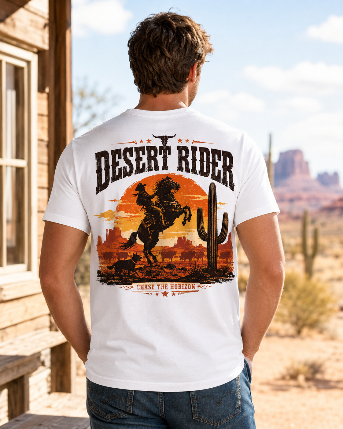 Desert Rider western cowboy graphic t-shirt - product photo 7