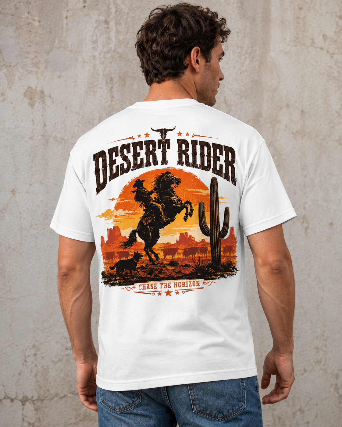 Desert Rider western cowboy graphic t-shirt - product photo 5