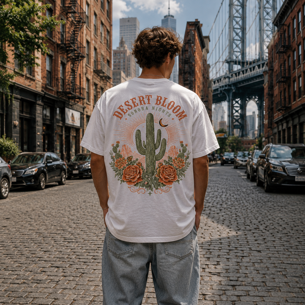 Desert Bloom Sonora Nights cactus graphic t-shirt - product photo 18