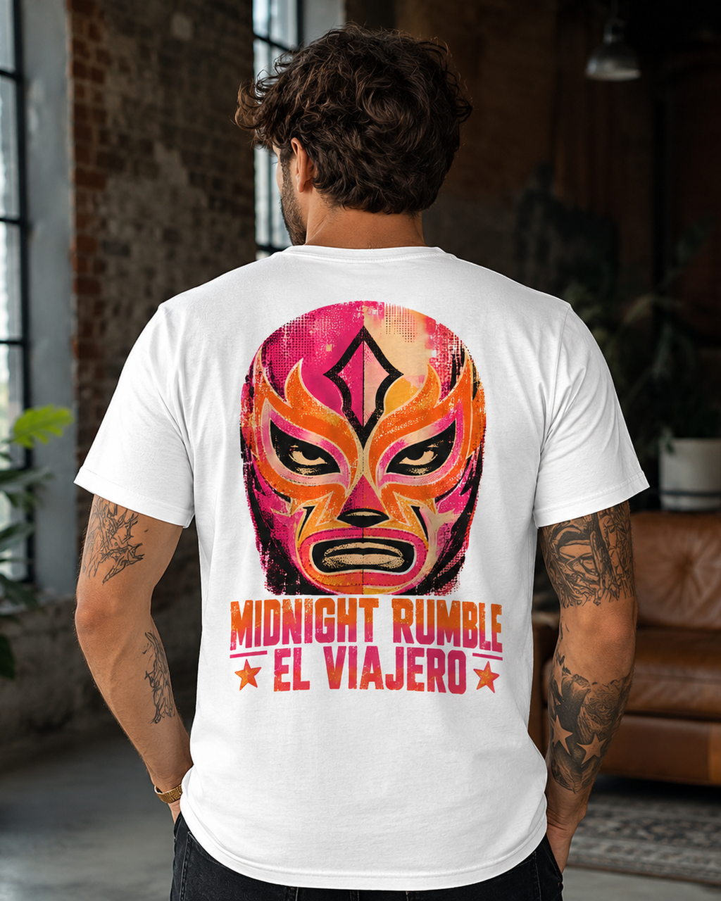Midnight Rumble Lucha Libre wrestling graphic t-shirt - product photo 16