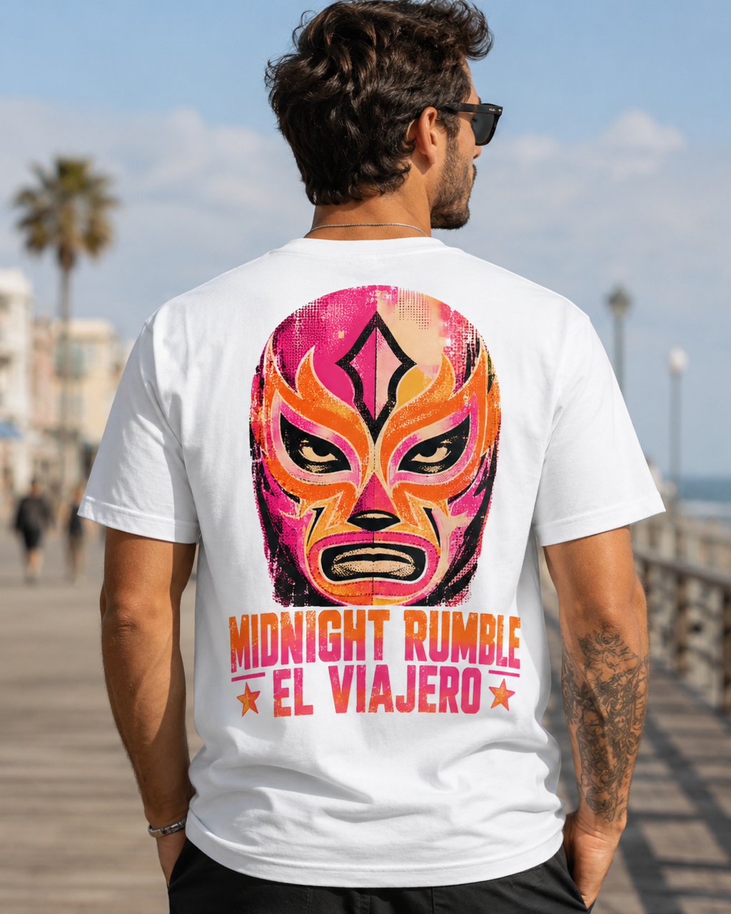Midnight Rumble Lucha Libre wrestling graphic t-shirt - product photo 18
