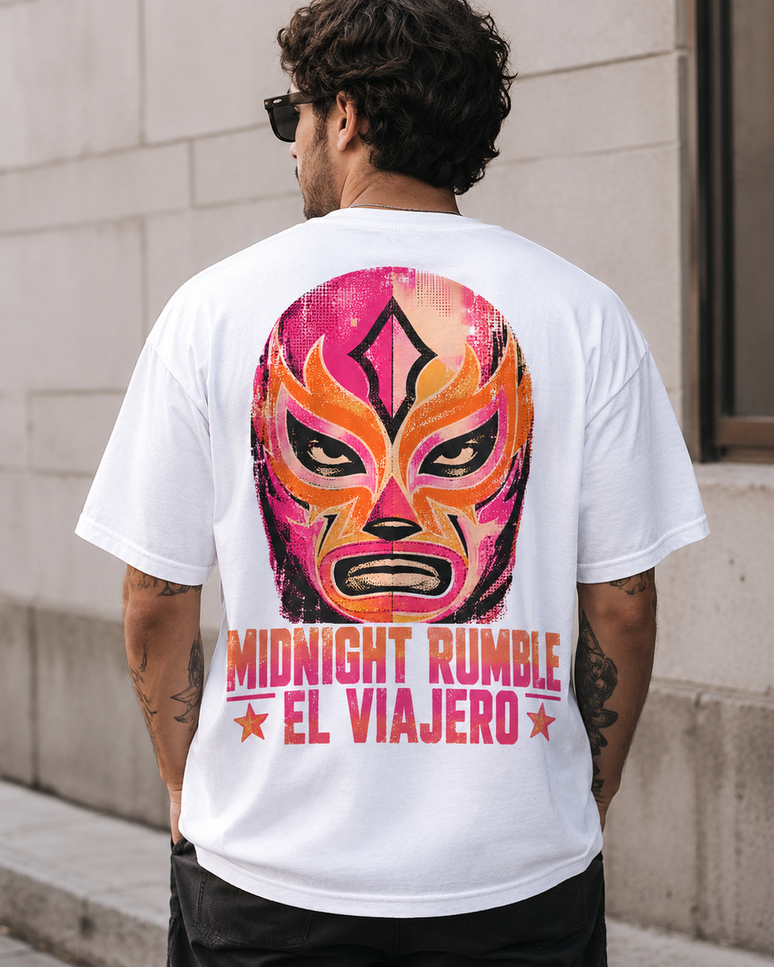 Midnight Rumble Lucha Libre wrestling graphic t-shirt - product photo 17