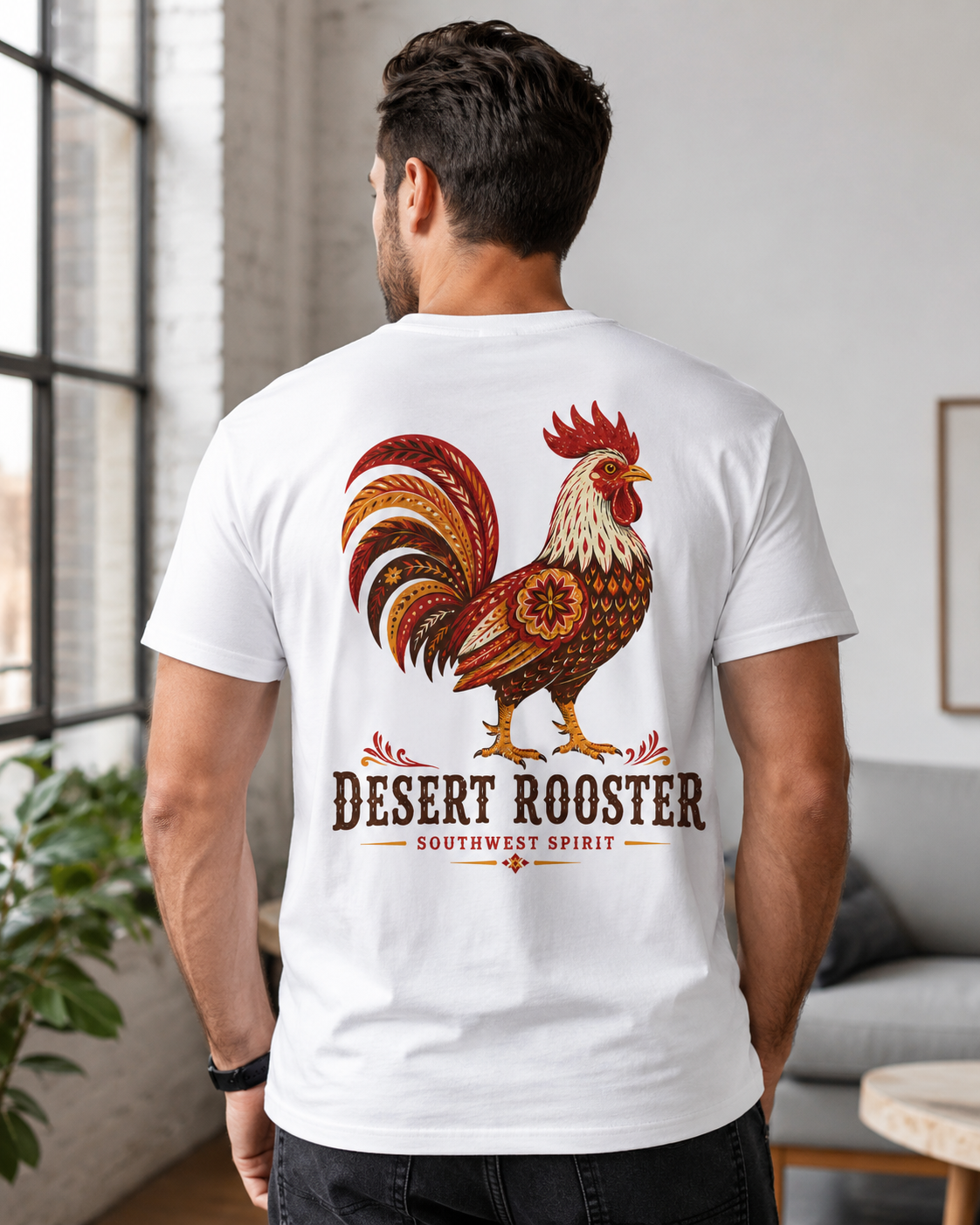 Desert Rooster southwestern graphic t-shirt - product photo 15