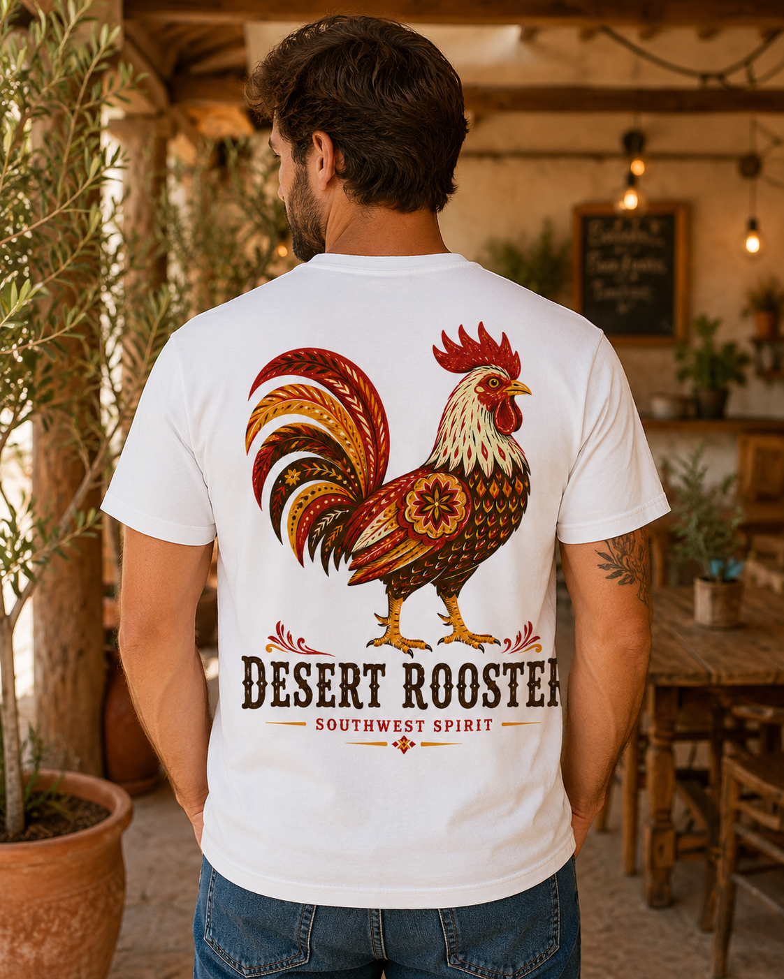 Desert Rooster southwestern graphic t-shirt - product photo 17
