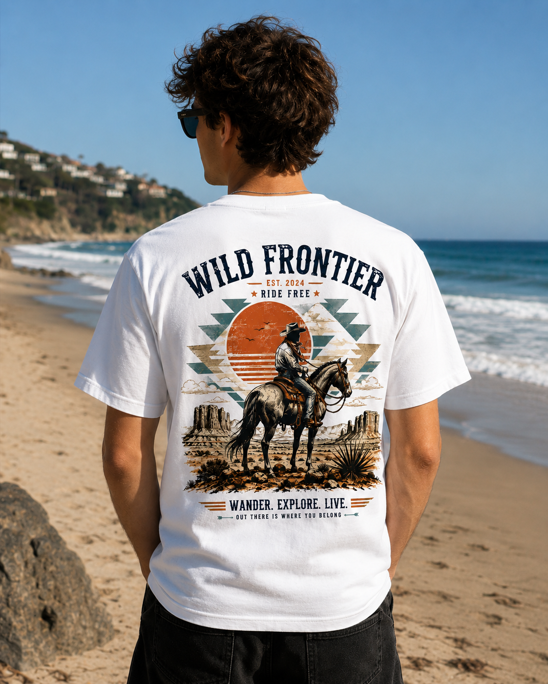 Wild Frontier cowboy graphic t-shirt - product photo 14