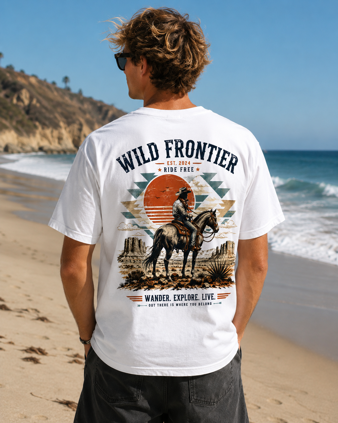 Wild Frontier cowboy graphic t-shirt - product photo 15