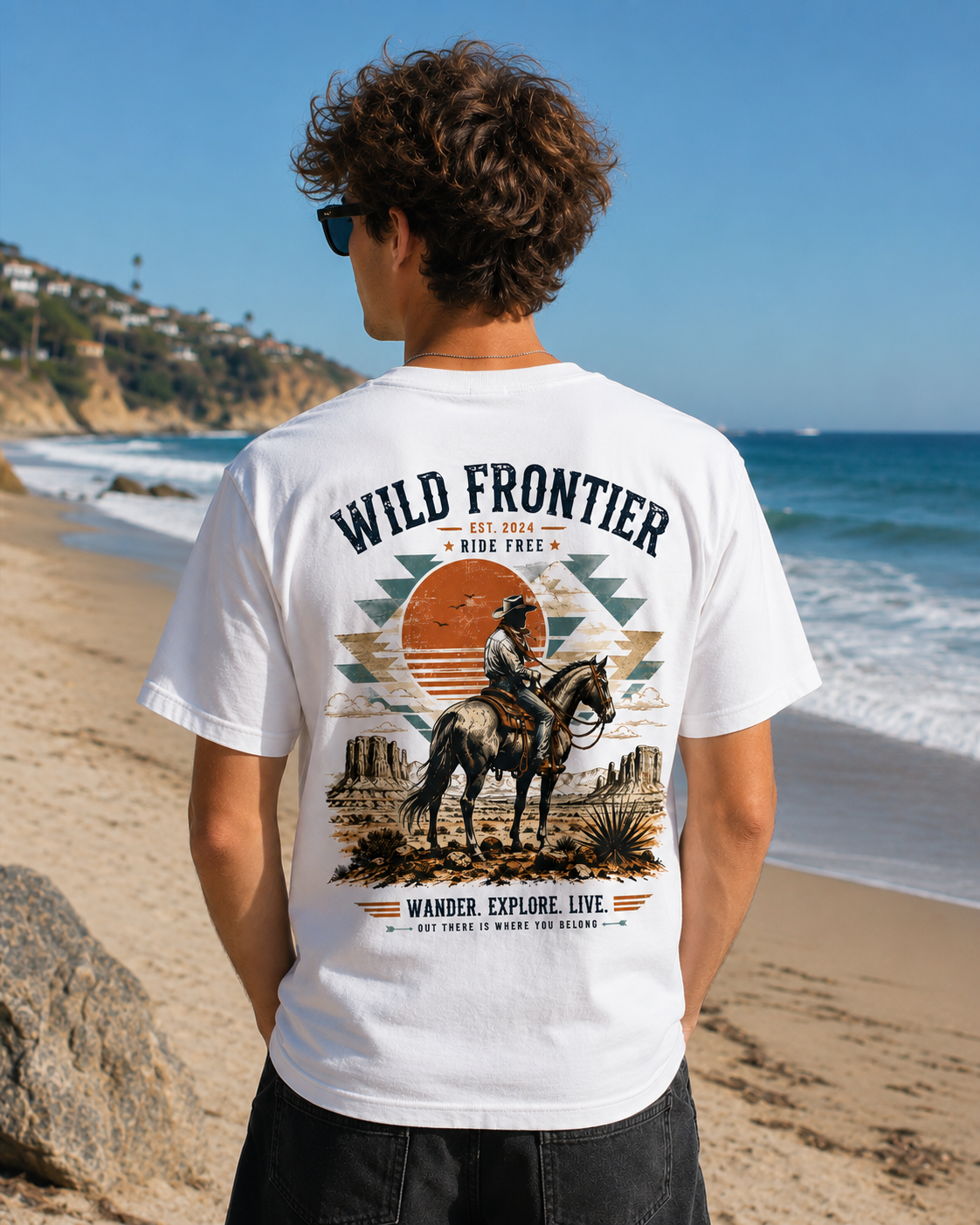 Wild Frontier cowboy graphic t-shirt - product photo 16