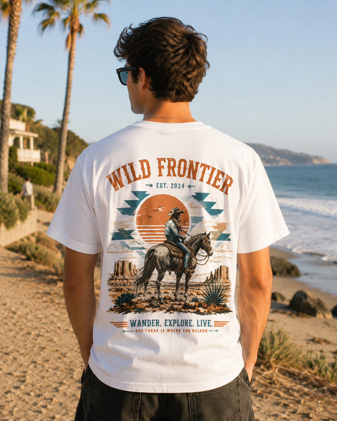 Wild Frontier cowboy graphic t-shirt - product photo 17
