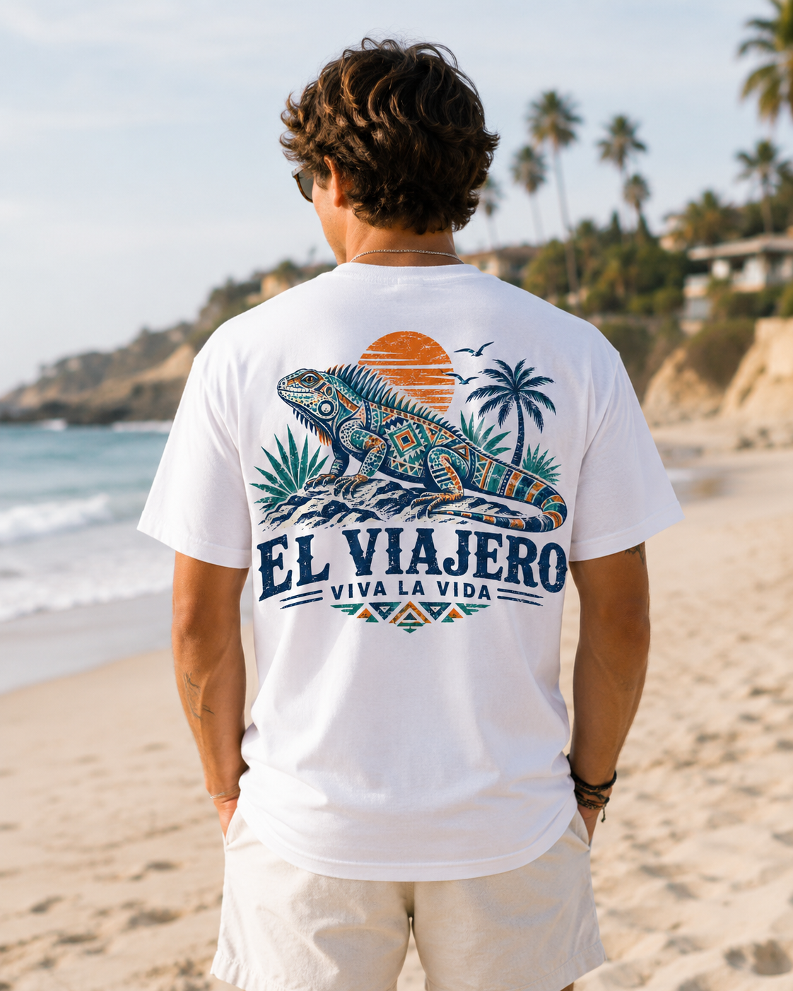 El Viajero iguana tropical graphic t-shirt - product photo 12