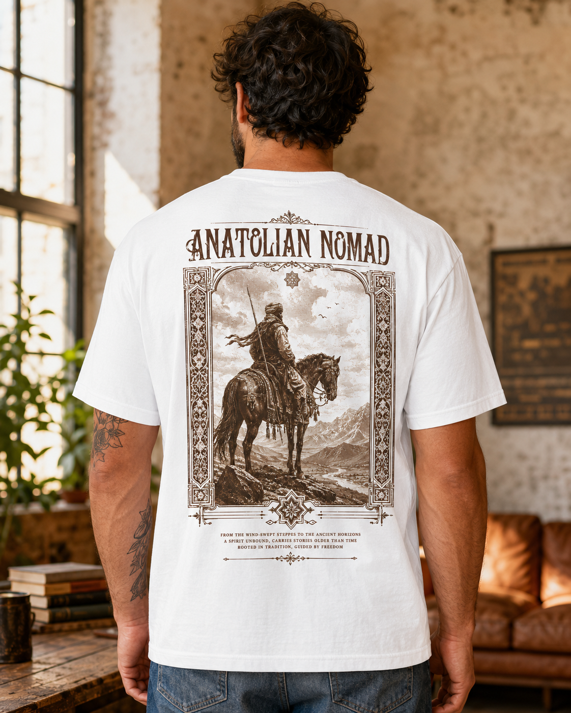 Anatolian Nomad vintage horseback warrior t-shirt - size option