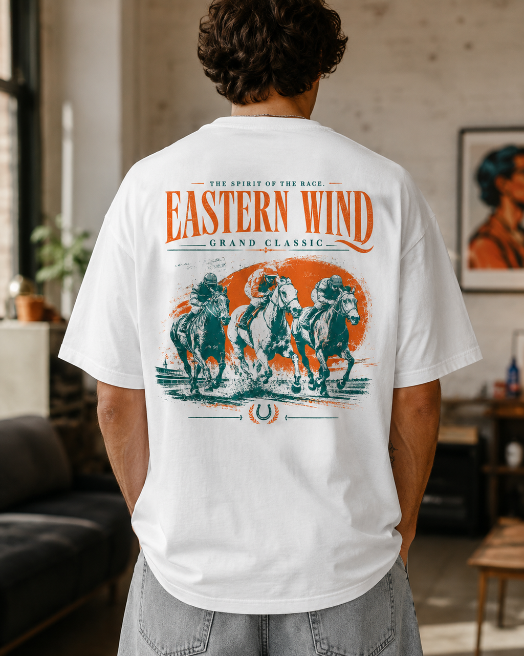 Eastern Wind Grand Classic horse racing t-shirt - color option