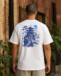 Japanese Pagoda graphic t-shirt - back print view