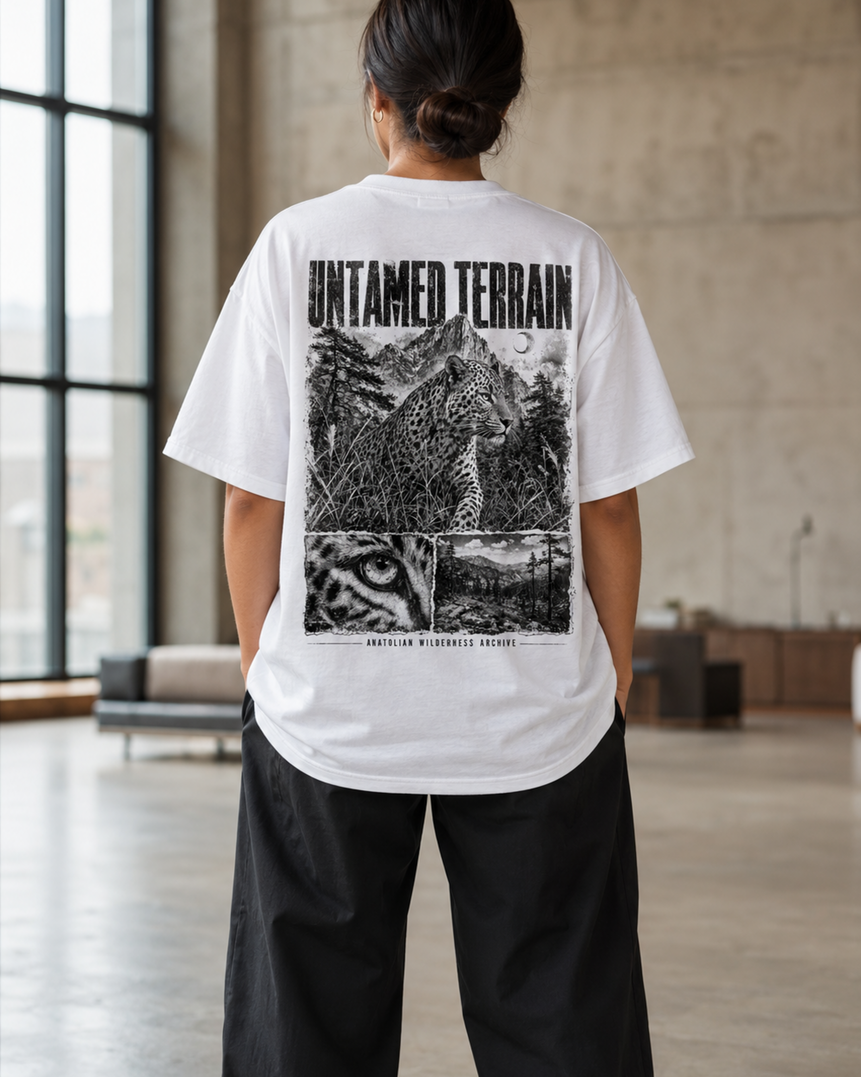 Untamed Terrain Leopard Graphic T-Shirt – Vintage Wildlife Streetwear Tee